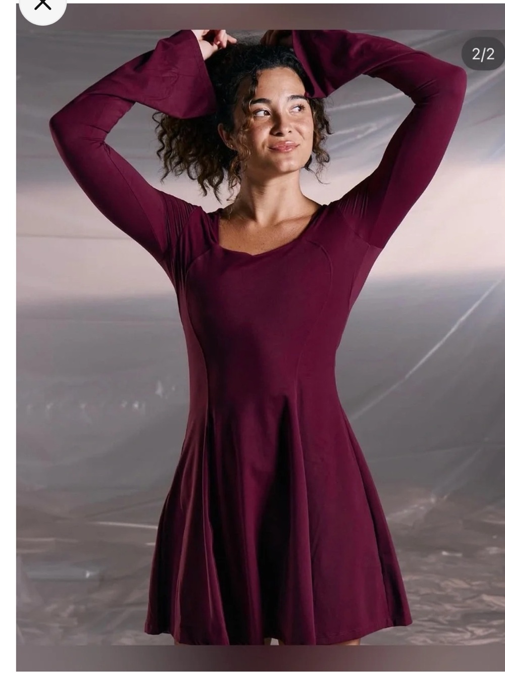 BUFFBUNNY COLLECTION Micro Poshknit Hourglass Dress in Wine